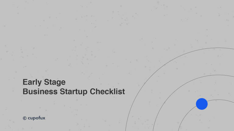 Early Stage Business Startup Checklist
